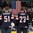 MINSK, BELARUS - MAY 10: USA's Craig Smith #15, Jake Gardiner #51, Drew Shore #23 and Matt Donovan #46 look on during the national anthem after a 3-2 preliminary round win over Switzerland at the 2014 IIHF Ice Hockey World Championship. (Photo by Andre Ringuette/HHOF-IIHF Images)

